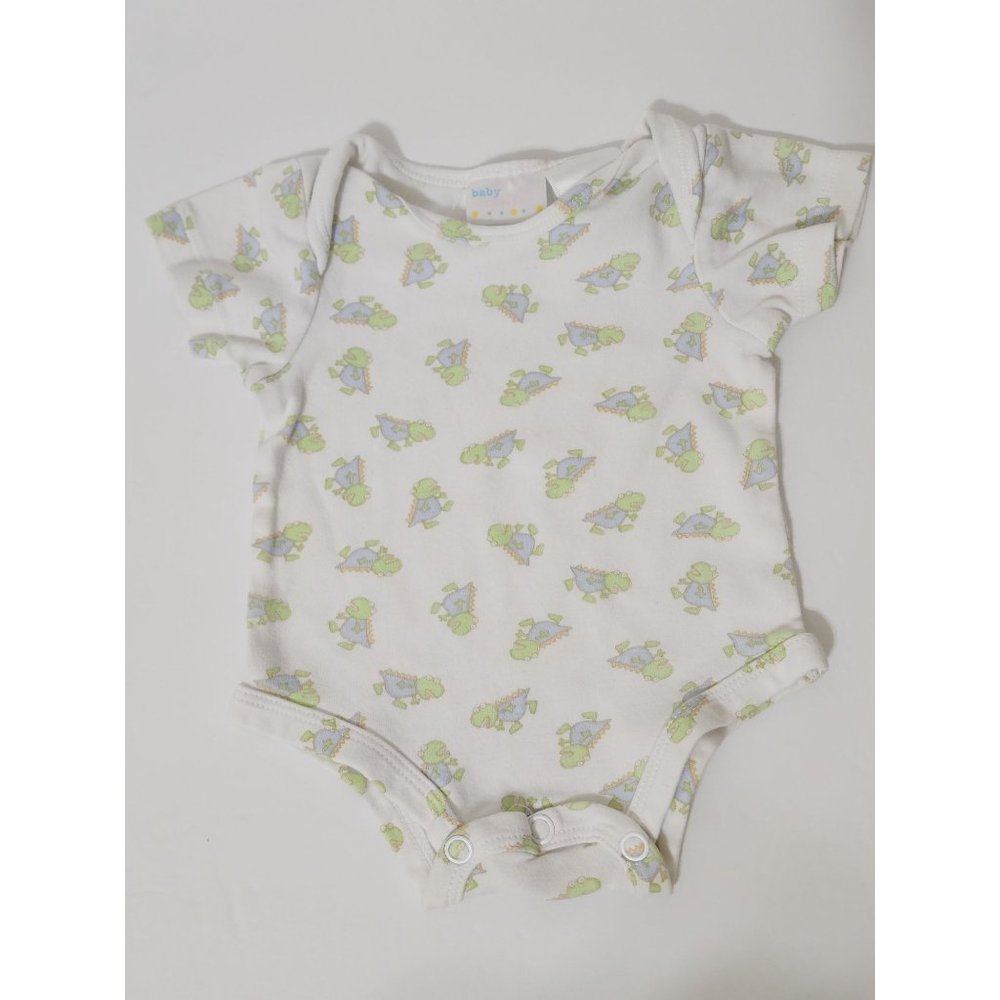 Baby Connections One-Piece  0 - 3 months White with Dinosaurs
